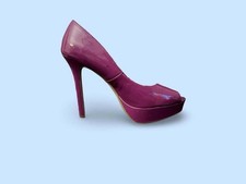 Brash Purple Peep Toe Platform Pumps
