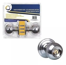 Door Round Knob Handle Steel Lock – Locking Bathroom/Bedroom Entry
