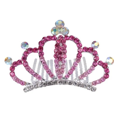 Peigne de couronne de cheveux en cristal accessoire de coiffure diadème - Photo 1/4