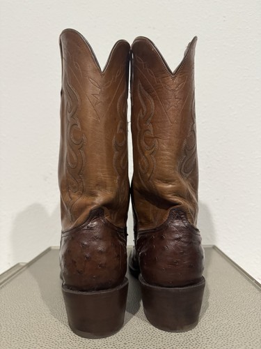 Black Jack Cowboy Boots Mens 10.5 D Full Quill Ostrich B298 64 - Picture 9 of 21
