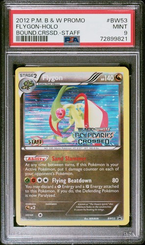 2012 POKEMON BW PROMO #BW53 FLYGON Boundaries Crossed Prerelease STAFF PSA 9
