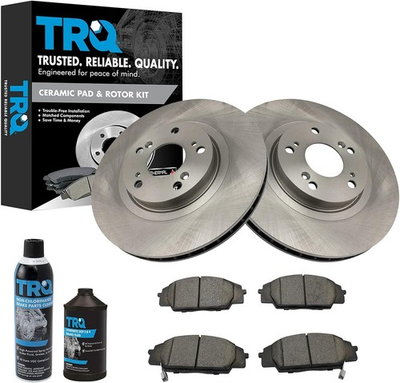 #ad Front Ceramic Brake Pad amp; Vented Rotor Kit OE Fit Includes Grease Cleaner $168.94