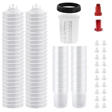 6/20/21/22/27Oz Disposable Paint Spray Gun Cup Liners and Lid System for Guns