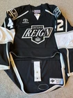 Game Worn Akim Aliu Ontario Reign Preseason Game Used Black Hockey Jersey 58