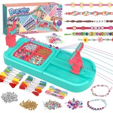 IFLOVE Friendship Bracelet Making Kit for Girls 8-12, blue/pink