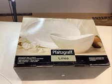 Platzgraff Linea Plate Set Place 2 Piece Setting Dishware White Bowl New In Box