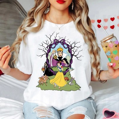 Halloween Snow White & Evil Queen Coquette Bow Tshirt Men Women