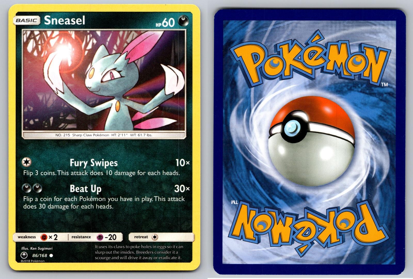 SNEASEL 86/168 COMMON CELESTIAL STORM POKEMON NM/M