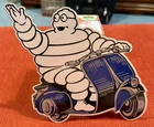 VINTAGE MICHELIN MAN SCOOTER PORCELAIN SIGN