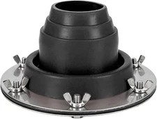 Tent Stove Jack Kit: Flexible Silicone Pipe Boot, High Temp Flue Flashing for Be