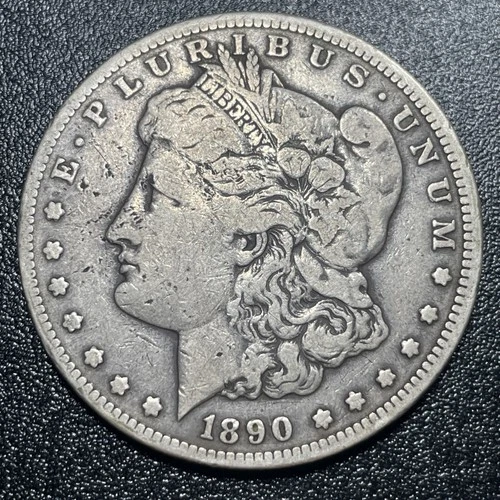 1890-CC Morgan Silver Dollar $1 Carson City VF Very Fine Details