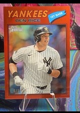 2026 Topps Heritage Ben Rice Chrome Red Border New York Yankees SSP 4/5 !!