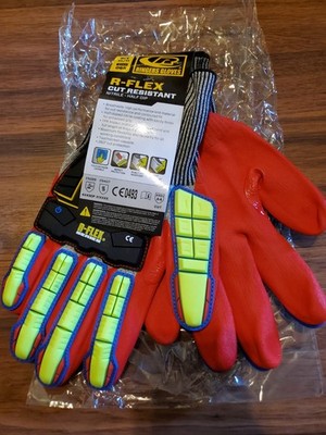 Ansell Ringers Gloves R-Flex Cut Resistant Nitrile Half Dip 065 Size XL 11