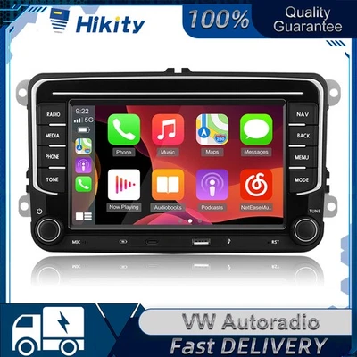 6+128GB Carplay Android 15 Autoradio GPS Navi Für VW GOLF 5 6 Passat Touran Bora - Bild 1 von 4
