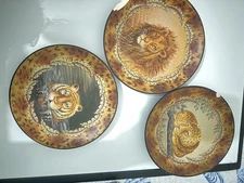 2003 Lion, Tiger, Leopard Home Interiors And Gifts Collectible Decor Plates