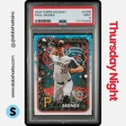 2024 TOPPS HOLIDAY #H165 PAUL SKENES RC ROOKIE PSA 9