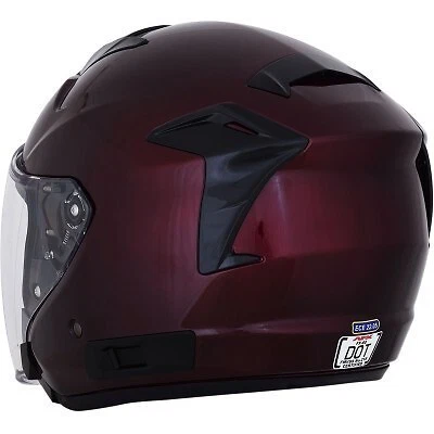 AFX FX-60 Super Cruise 3/4 Helmet - Dark Wine Red Size Small - # 0104-2586 - Image 2 of 4