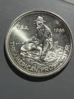1985 1oz 999+ Fine Silver Engelhard Mint The American Prospector USA Round