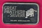 GREAT PANTHER SILVER   .999 SILVER ART BAR