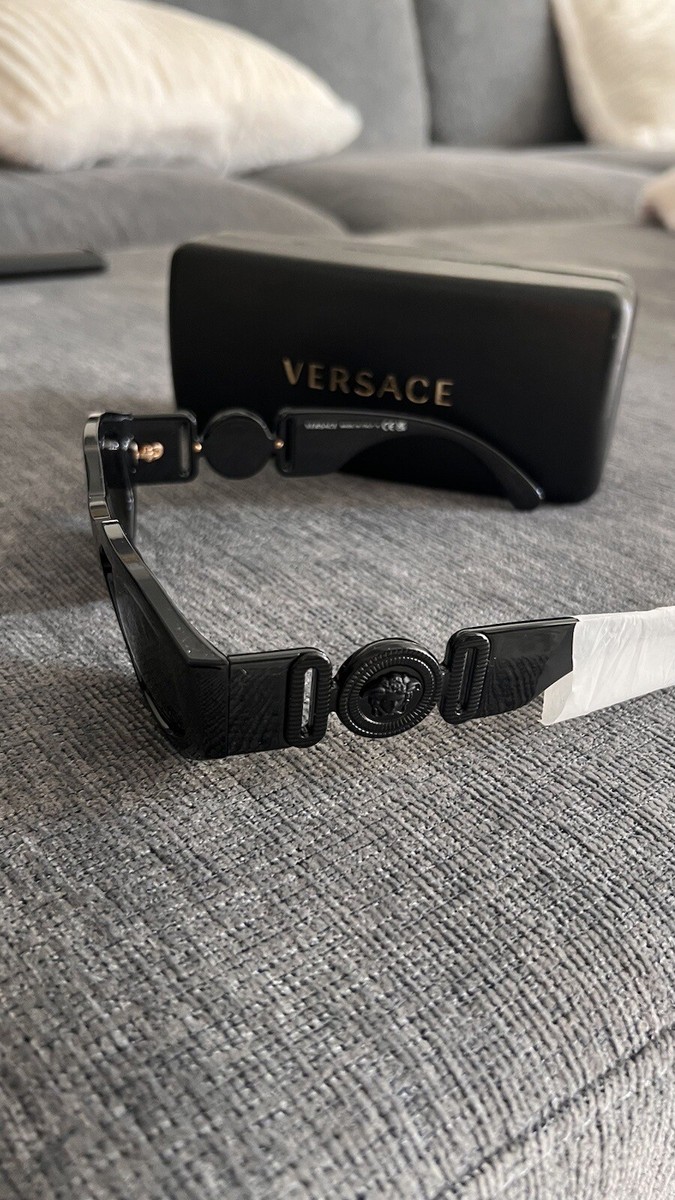 Versace VE4425U 536087 54 Men's Irregular Sunglasses - Black/Gray