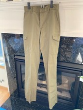 Boy Scouts of America Pants Men 28-30" x 34" khaki Cargo BSA Not Hemmed VGT