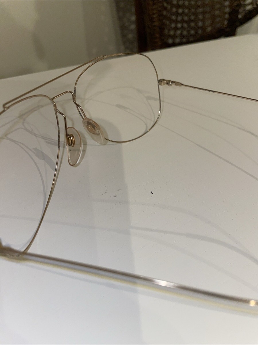 メガネ SAFILO Safilo - Mmi 0041 - fwm 17 nude Vintage Eyeglasses Aviator Safilo UFO 3001 Gold Metal