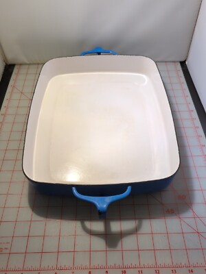 Dansk Dish Mid Century Modern Kobenstyle Blue Enamel Casserole Pan Vintage 