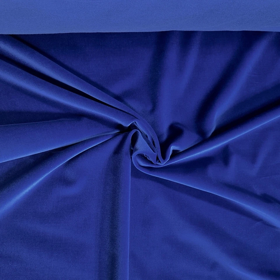 Baumwollsamt Baumwolle Stoff Samt in Royalblau Bekleidung Polsterstoff Dekosamt