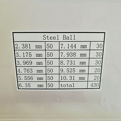 430-Piece Goliath Industrial Steel Chrome Ball Bearing Assortment – G10 Kit, US Stock