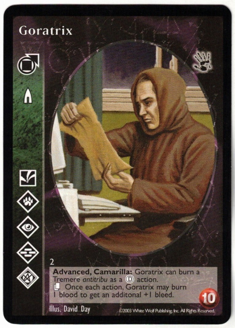 Goratrix Advanced Tremere Black Hand V:TES VTES Vampire CCG | eBay
