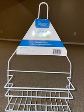 Interiors Hanging Shower Caddy White Rust Proof New 10 x 3.6 x 18 In
