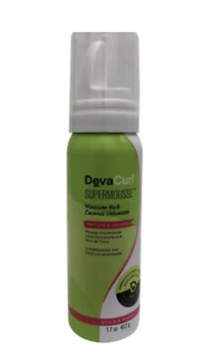 DevaCurl Super Mousse Moisture Rich Coconut Volumizer TEXTURE & VOLUME 1.7 oz