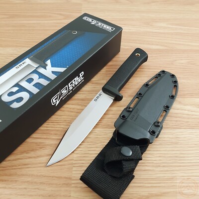 Cold Steel SRK Fixed Knife 6'' CPM-3V Steel Bowie Blade Black Kray-Ex Handle