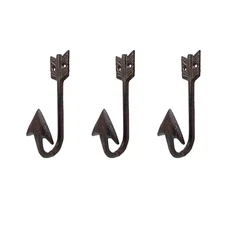 Cast Iron Arrowhead Wall Hooks Coat & Towel Hangers Southwestern Decor Set of 3