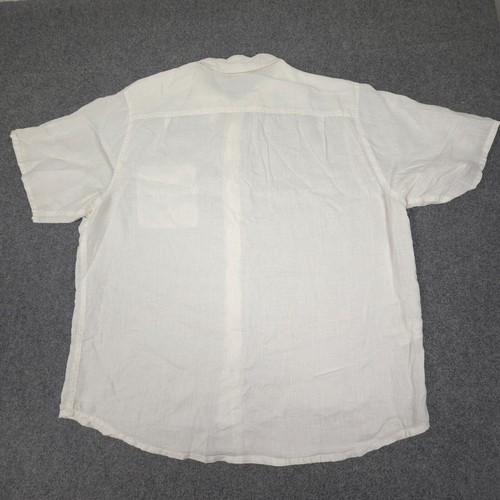 Tommy Bahama Shirt Mens XLARGE White Linen relax summer Button Up Size XL - Picture 5 of 9