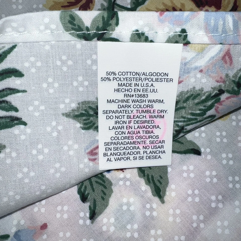 Travesseiro vintage floral rosa com babados ilhós fronha 20X26 chique gasto Cottagecore NOVO - Imagem 3 de 4