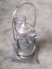 Antique Barbour Bros Silver Plated Victorian Tilting Water Pitcher w Stand