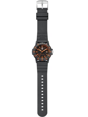 Luminox Men's 44mm Leatherback Sea Turtle Black Dial Orange Accent