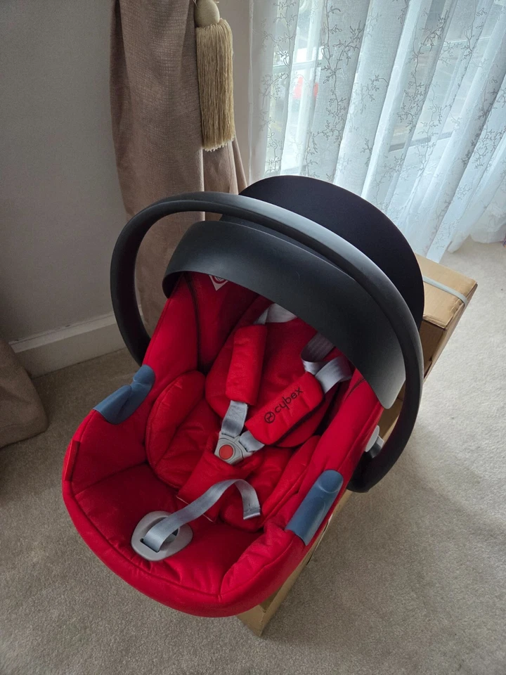 Cybex Aton M GOLD i-Size Babyschale Basis M Kind AUSSTELLUNGSSTÜCK Priam Platinum - Bild 2 von 4