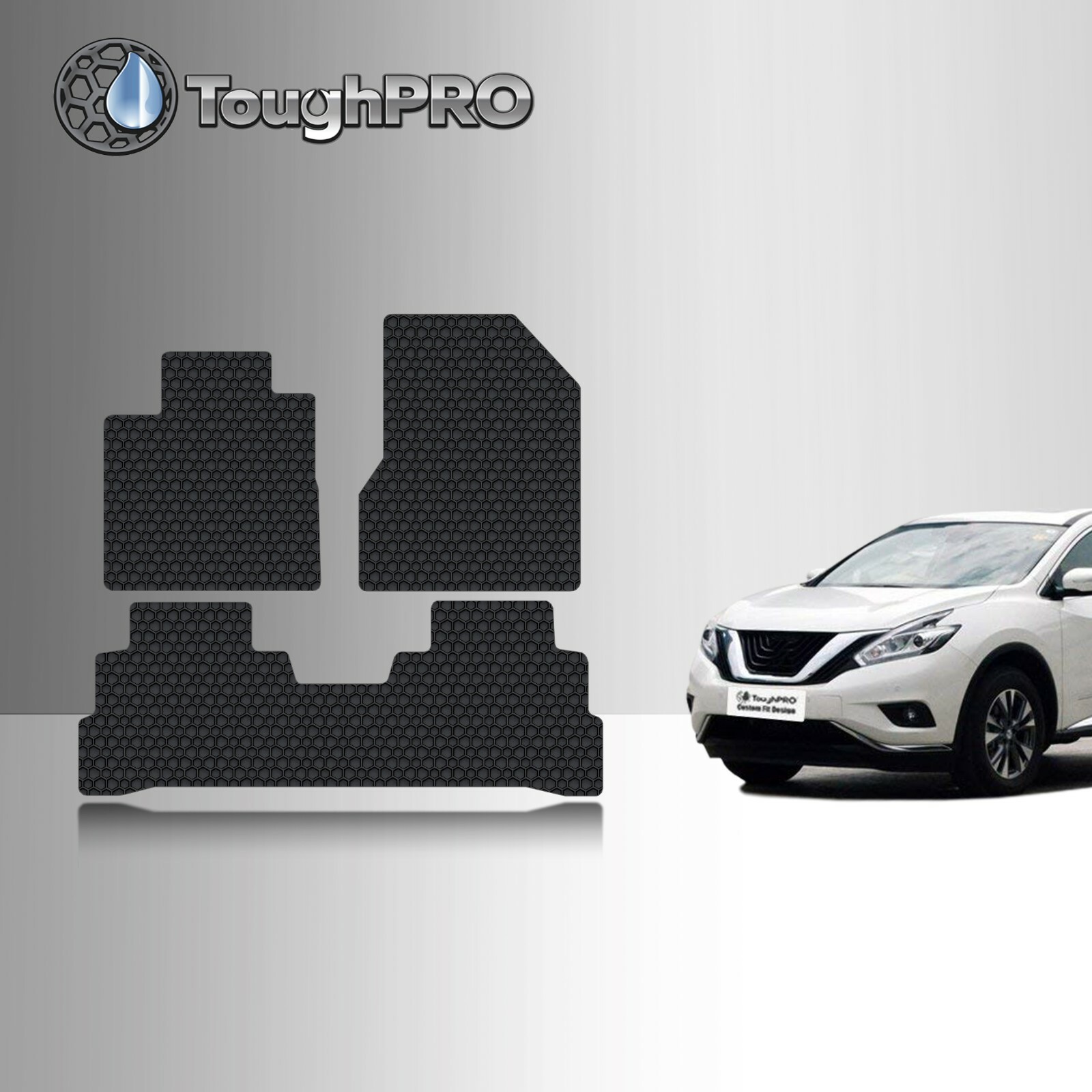 ToughPRO Floor Mats Black For Nissan Murano All Weather Custom Fit 2015