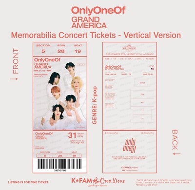 OnlyOneOf GRAND AMERICA TOUR Concert Custom Souvenir K-pop OnlyOneOf GRAND AMERICA TOUR Concert Custom Souvenir K-pop