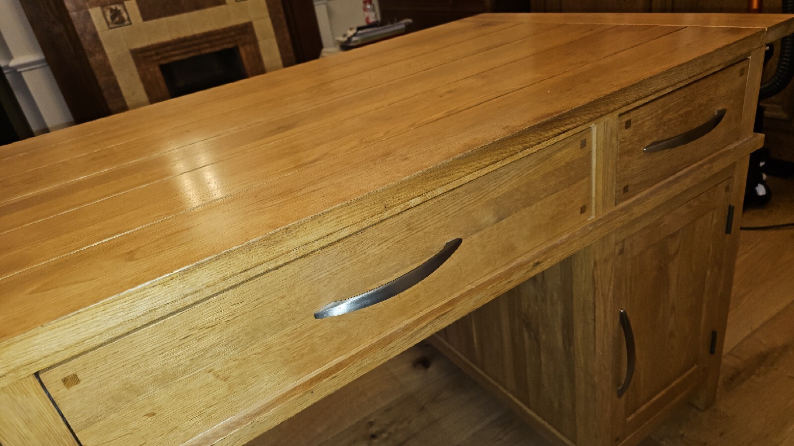 OAK FUNITURE LAND SOLID OAK DESK eBay