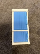 Playmobil Accessoire : 1 Frigo Réfrigérateur Blanc/bleu Maison Cuisine 5329