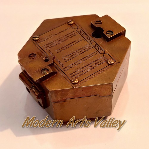Antique Brass Brunton Compass Hexagon Collectible Gift eBay