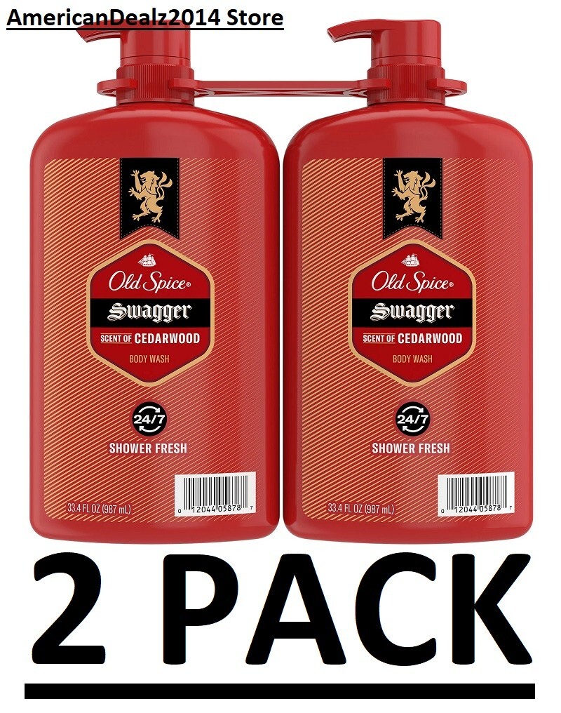 2 PACK - Old Spice Swagger Scent of Cedarwood, Body Wash for Men