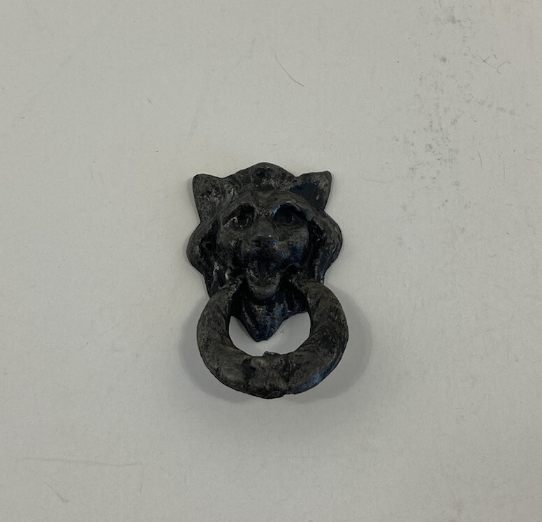 Vintage Metal Lion Head Door Knocker Doll House Decor