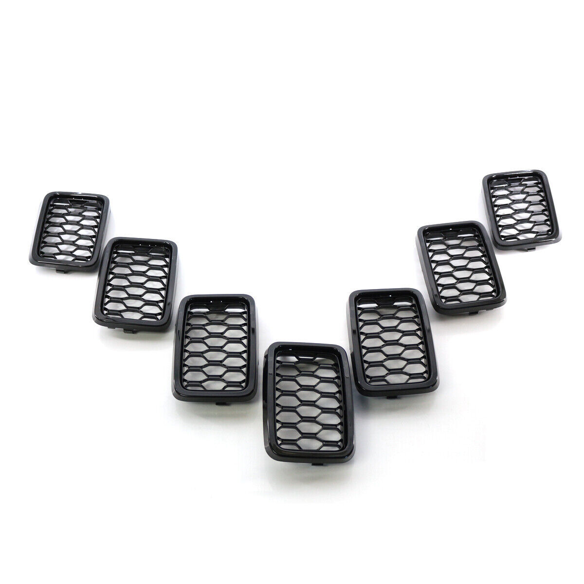 Car Front Grille Gloss Black For Jeep Grand Cherokee 2017-2021 2018 2019 2020