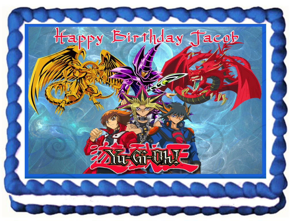 happy birthday yugioh card Amazon.com: Cakecery YuGiOh Yu Gi Oh Edible Cake Image Topper Personalized  Birthday Cake Banner 1/4 Sheet : Grocery & Gourmet Food main image 0