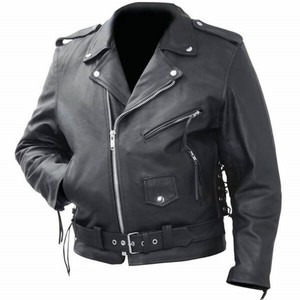 thick leather biker jacket