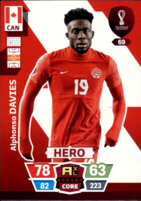Adrenalyn XL WM 2022 Qatar Trading Card Nr 69 - Alphonso Davies - Hero